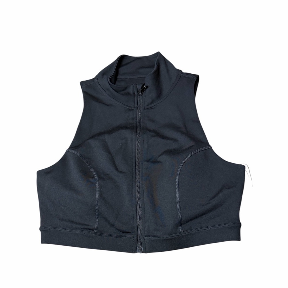 Girlfriend Collective zip front bra top